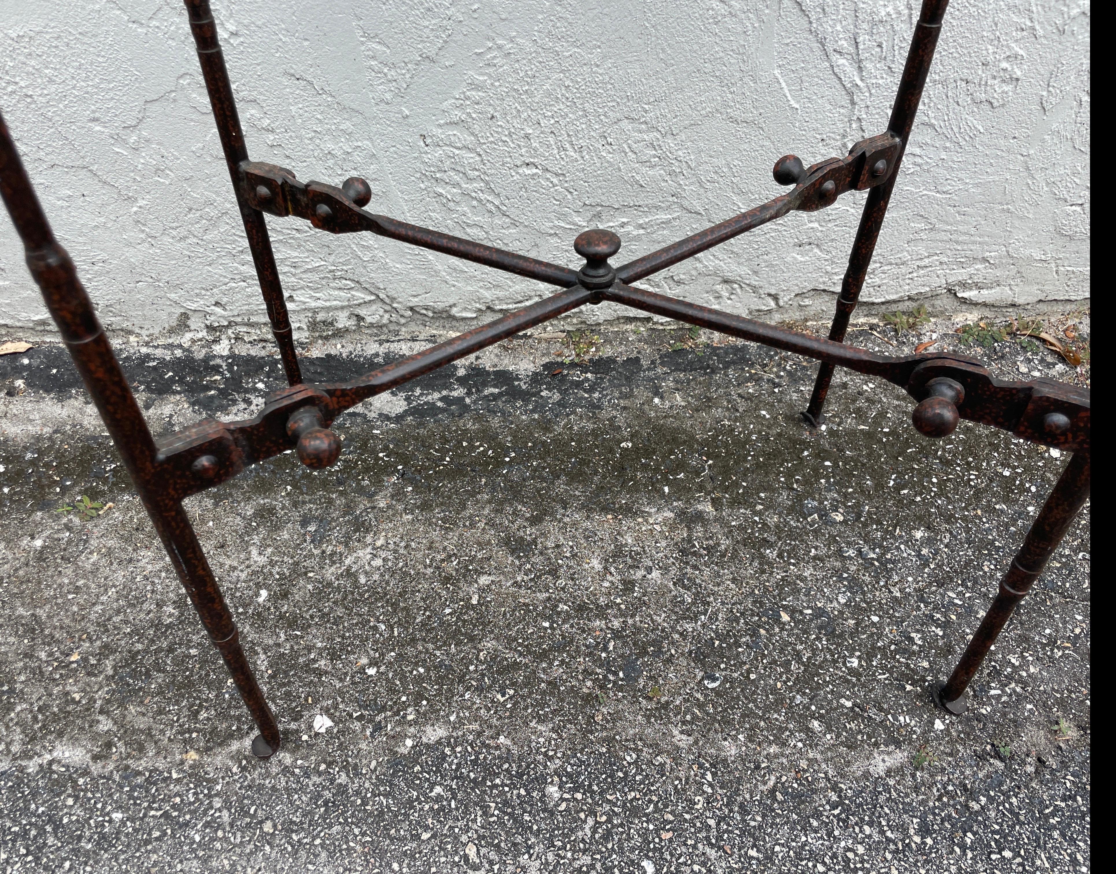 Giacometti Style Wrought Iron Side Table 1