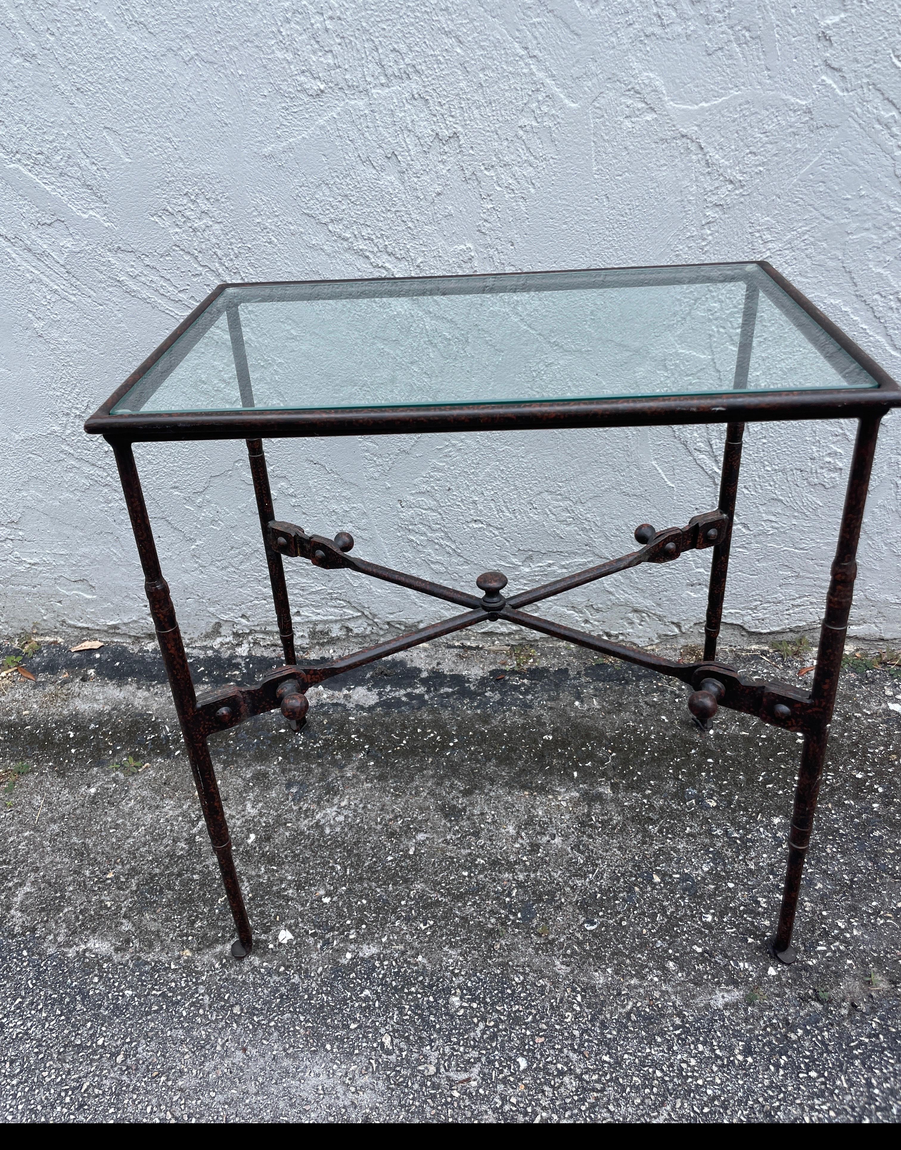 Giacometti Style Wrought Iron Side Table 2
