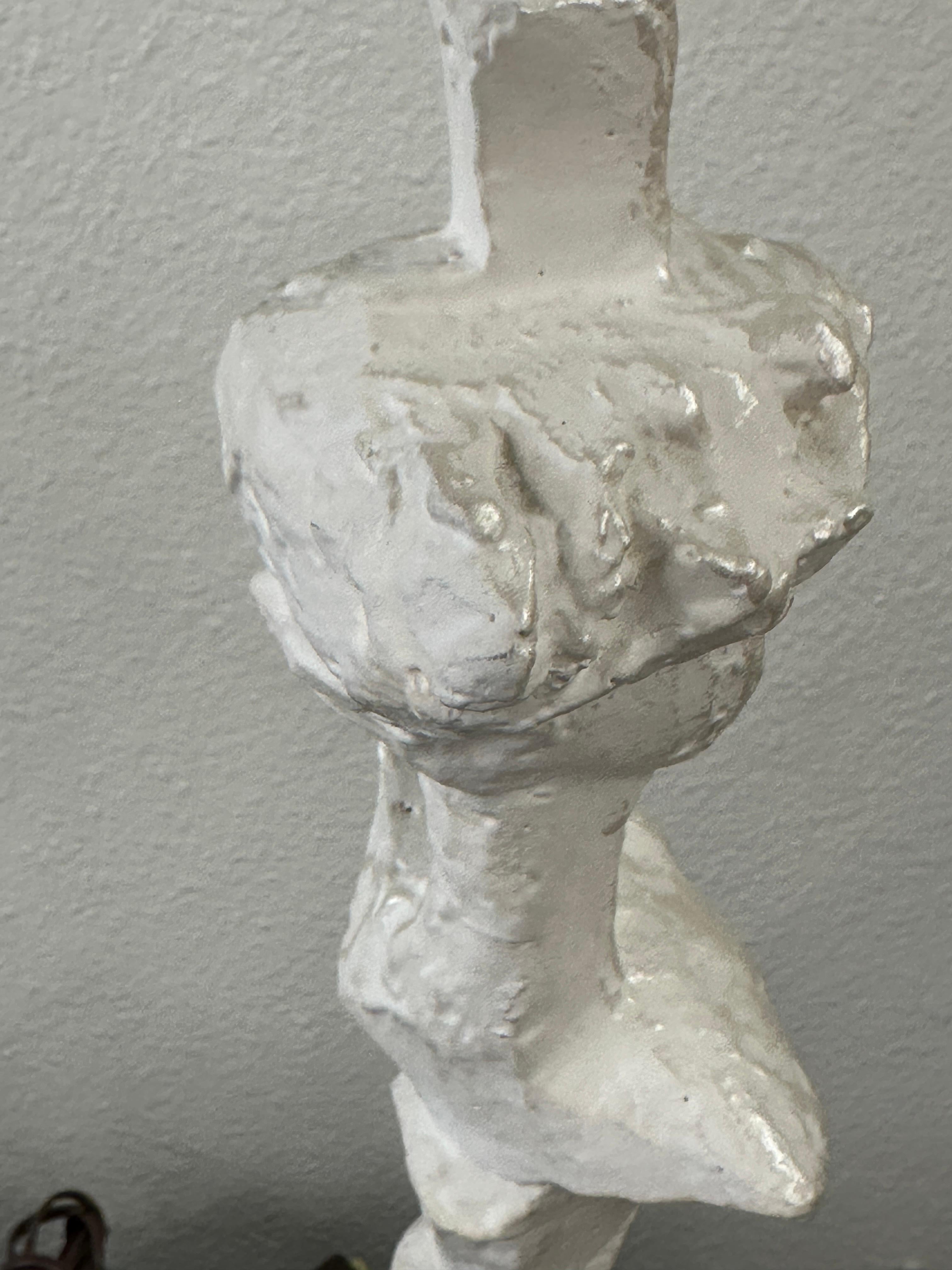 Giacometti Syrie Maugham Style “Tete de Femme” Plaster Lamps For Sale 5