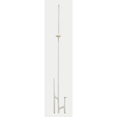 Giacometti White Bronze Leaning Candlestick by Mary Brōgger