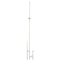 Giacometti White Bronze Leaning Candlestick by Mary Brōgger