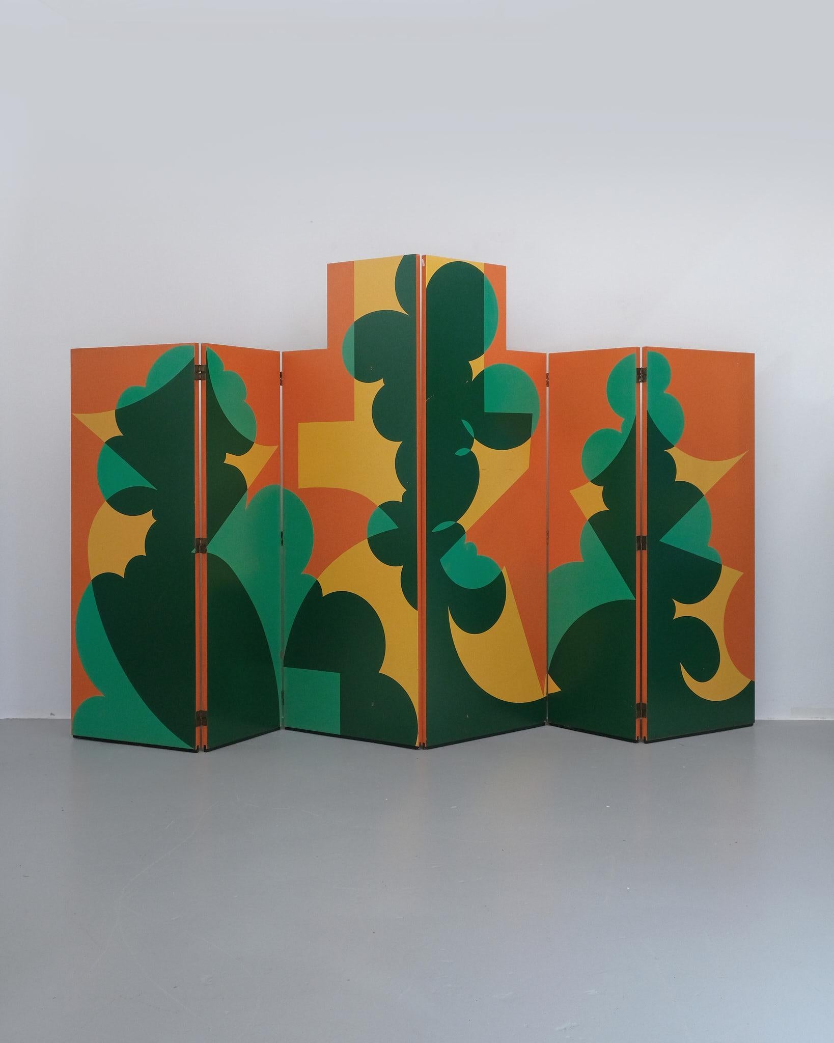 Giacomo Balla Doppio paravento Foldes per Gavina C.1980 (progettato nel 1917) In condizioni buone in vendita a London, GB