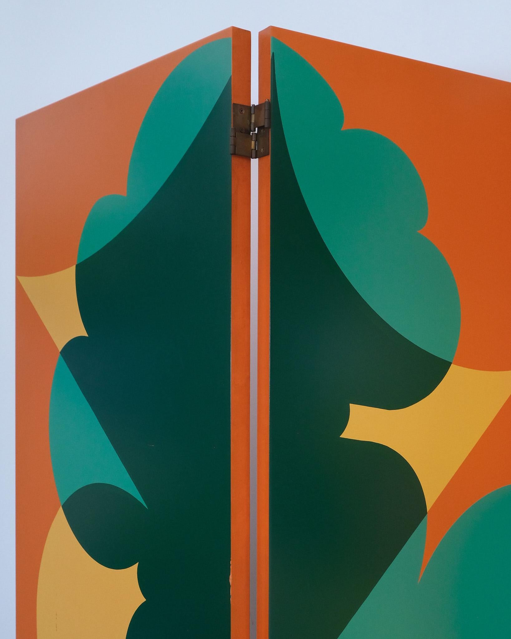 Ottone Giacomo Balla Doppio paravento Foldes per Gavina C.1980 (progettato nel 1917) in vendita
