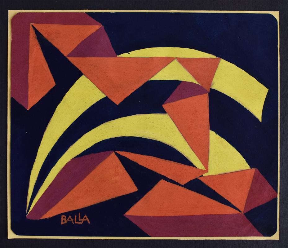 Formen Ton  Formenmorde, Futurismus, Abstrakte Kunst – Painting von Giacomo Balla