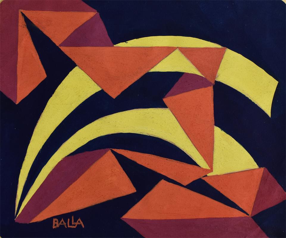 Giacomo Balla Abstract Painting – Formen Ton  Formenmorde, Futurismus, Abstrakte Kunst