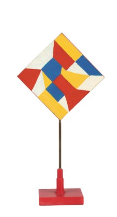 Red and Blue Triangles - Temperas on Wood by Giacomo Balla - 1930s