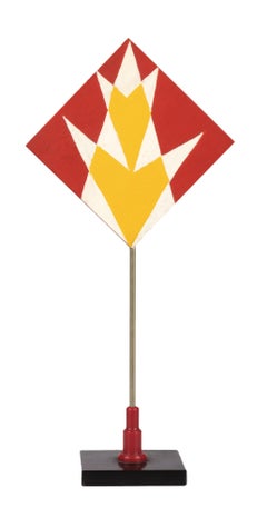 Red and Yellow Triangles - Temperas on Wood by Giacomo Balla - 1930s