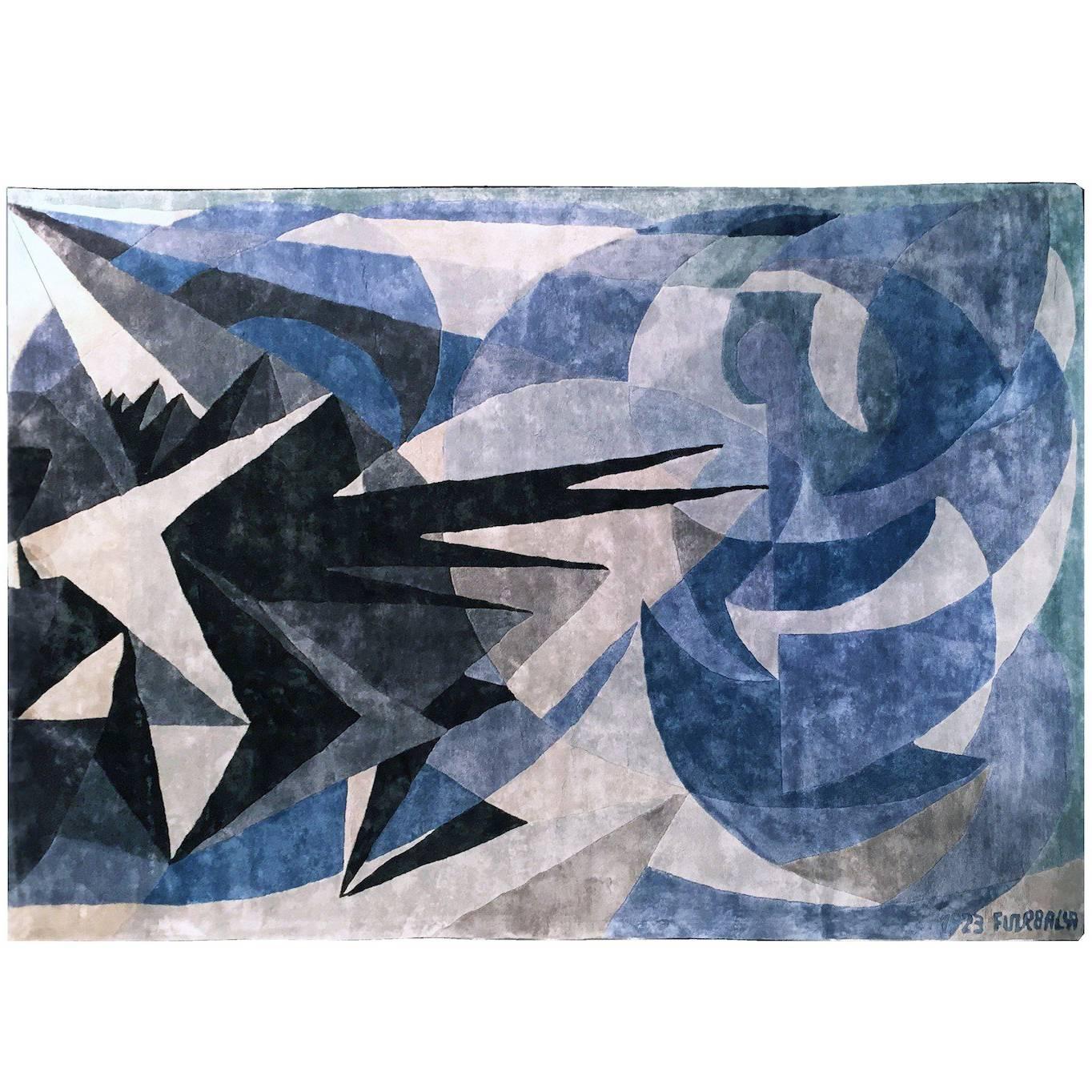 After Giacomo Balla "Pessimismo Ottimismo" Silk Carpet, 1923 For Sale