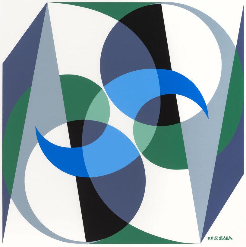 Giacomo Balla Abstract Print - Spatial Balance, Serigraphy, Futurism, Futur-Balla