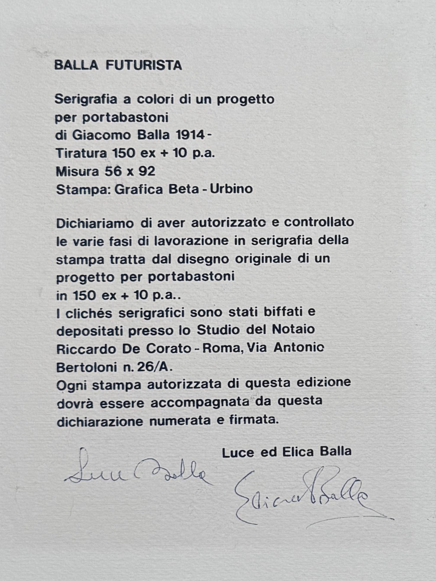 Giacomo Balla (1871–1958) - Balla futurista - Colour screen printing on paper For Sale 4