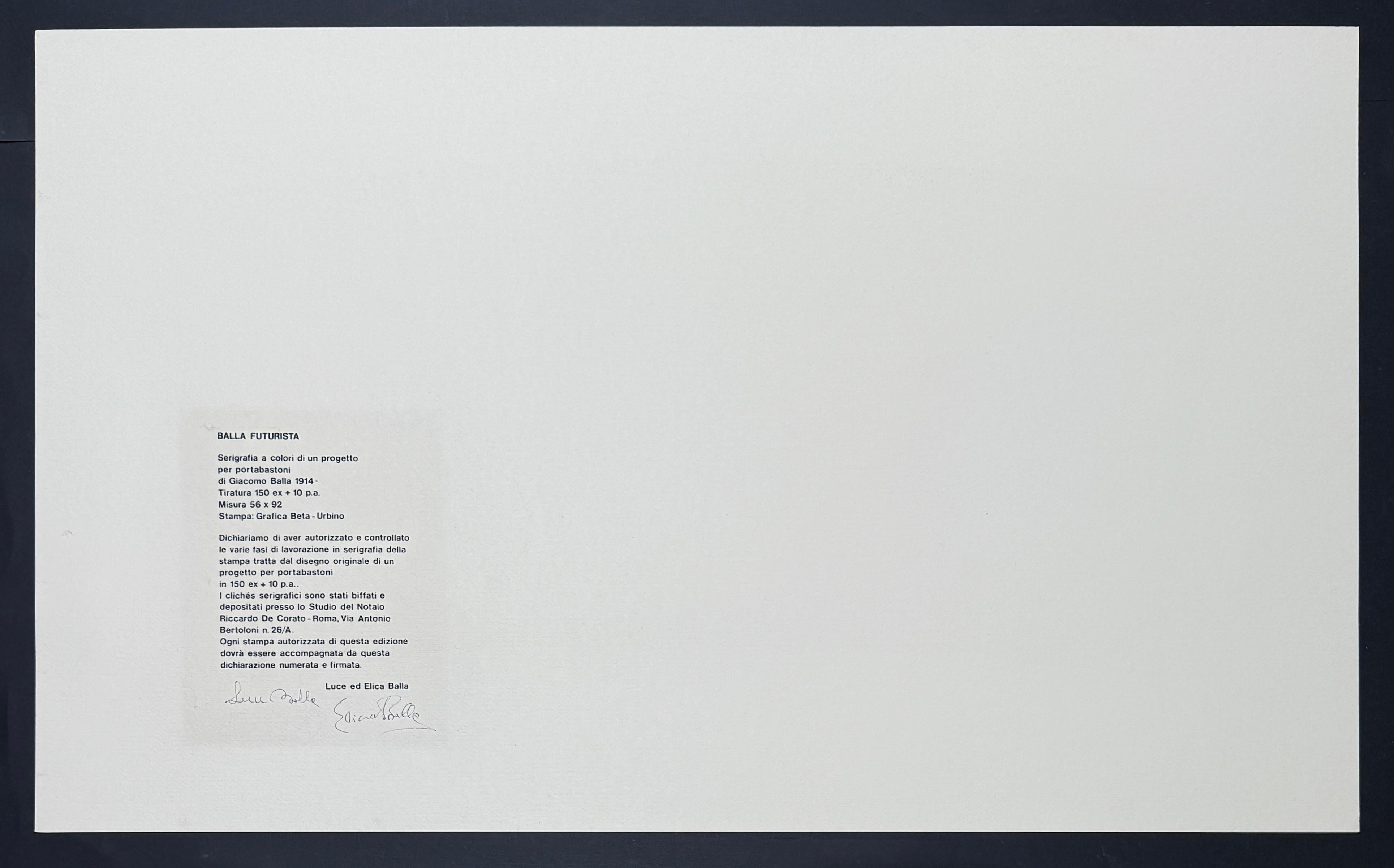 Giacomo Balla (1871–1958) - Balla futurista - Colour screen printing on paper For Sale 5