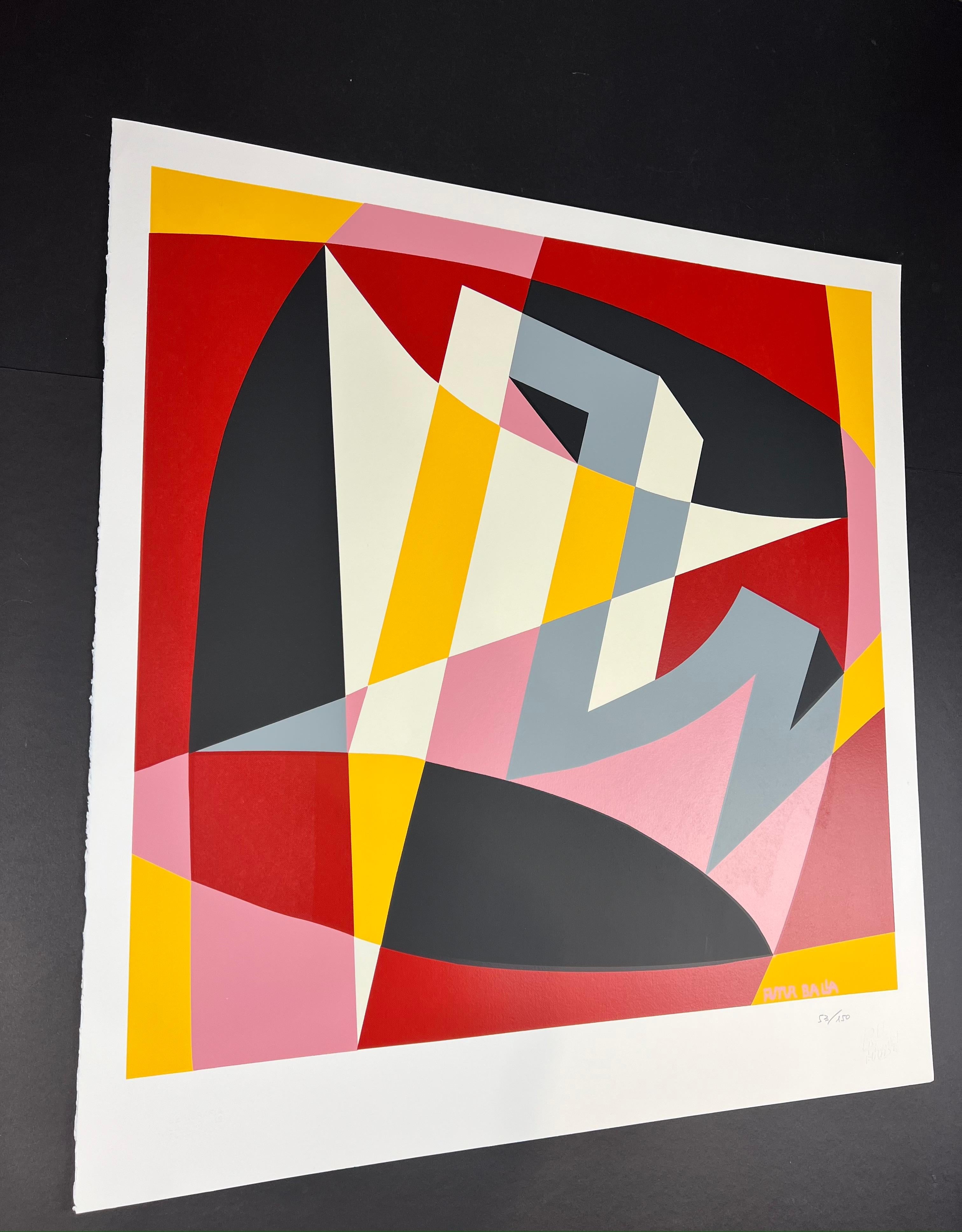 Giacomo Balla ( 1871 – 1958 ) – Forma Rumore + Spazio – Screenprint on paper 4