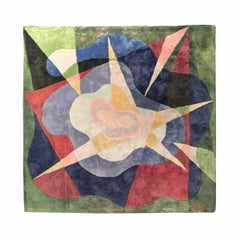 Giacomo Balla "Specchio d'acqua" Silk Carpet, Italy, 1929