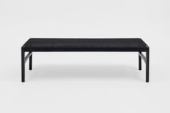 Giacomo Bench, Ebonized Ash with Handwoven Black Danish Cord