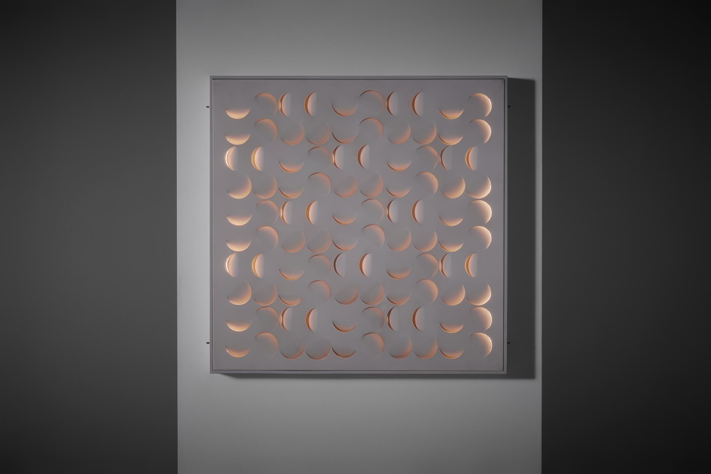 Panneau lumineux sculpturalrabesco de Giacomo Benevelli, Italie 1967 2