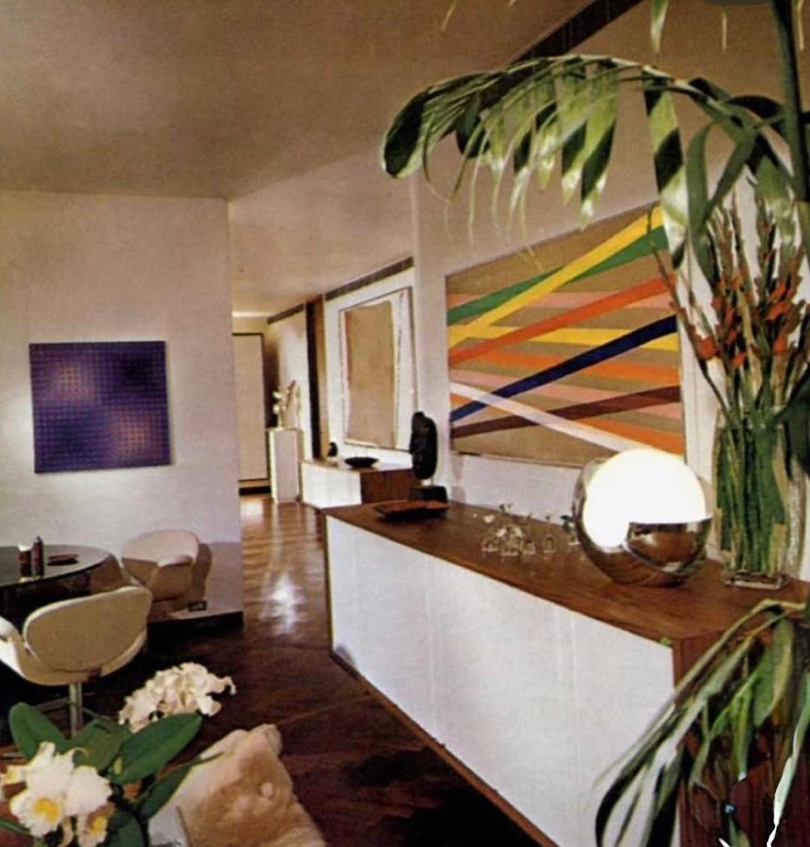 Lámpara de sobremesa Giacomo Benevelli Modelo Roto para Missaglia, Italia, circa 1970 finales del siglo XX en venta