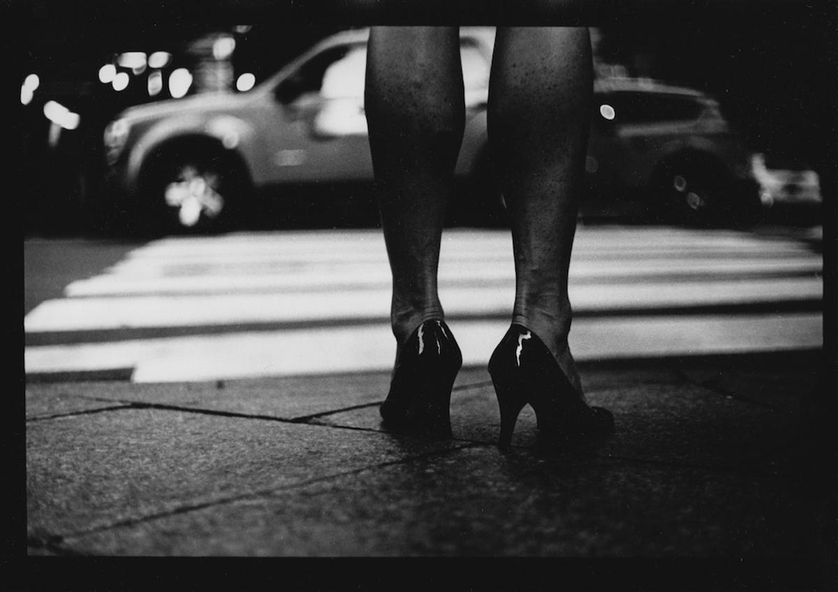 Giacomo Brunelli Black and White Photograph - Untitled #12 (Woman's Legs) from New York - Black and White, Street Photography