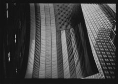 Antique Untitled #29 (American Flag) from New York - Black and White, Street Photography