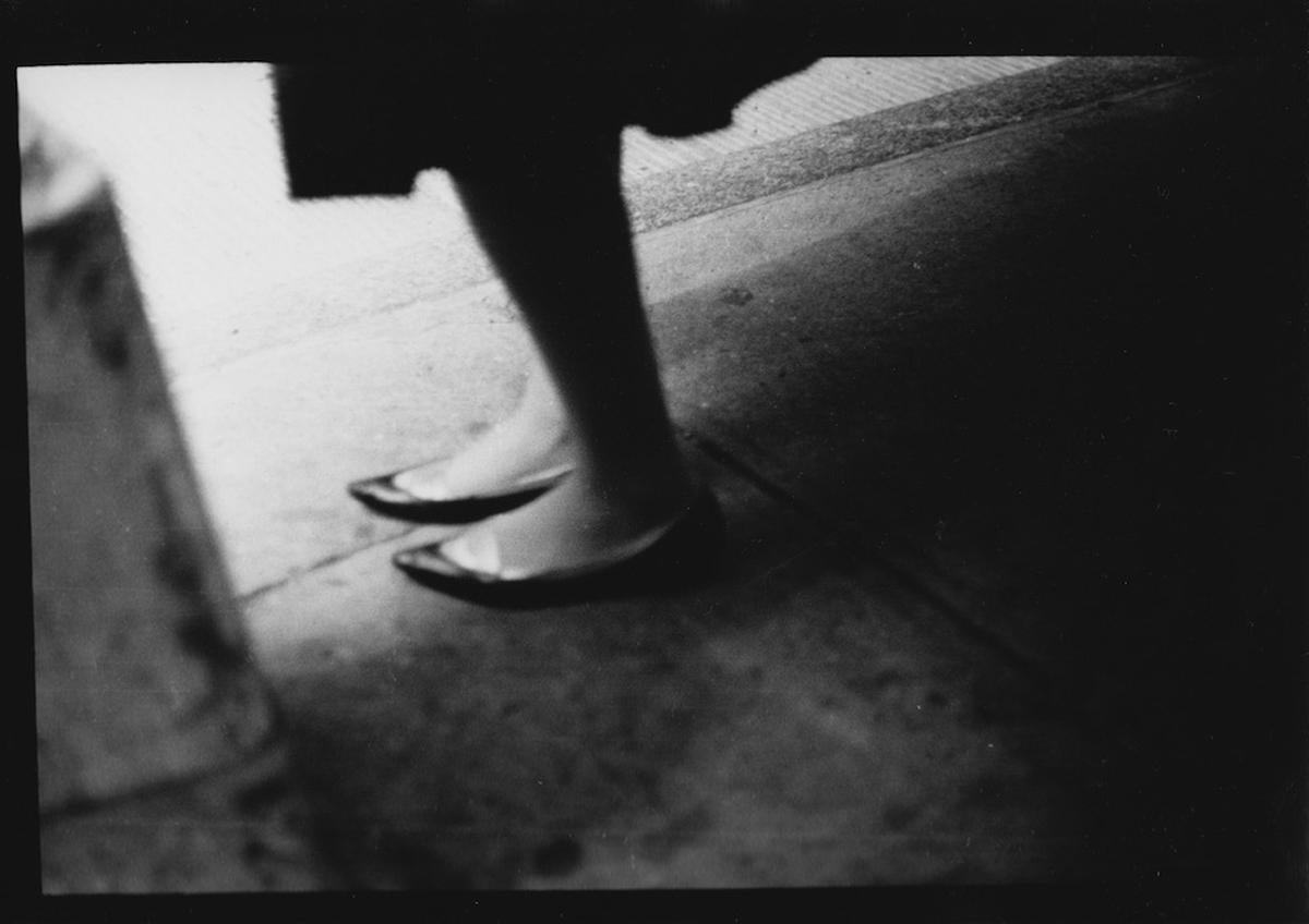 Giacomo Brunelli Black and White Photograph - Untitled #4 (Woman's Shoes) from New York - Black and White, Street Photography