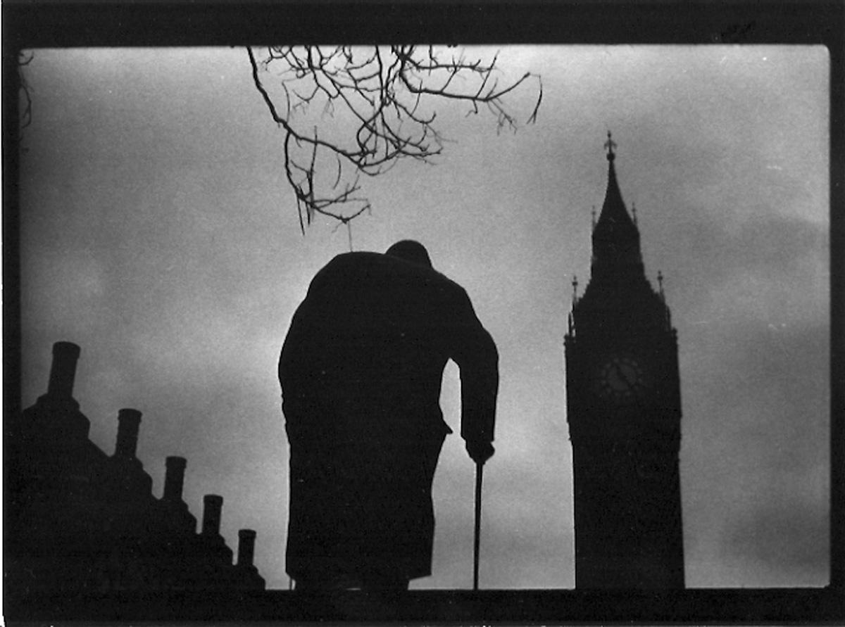 Giacomo Brunelli Black and White Photograph - Untitled #7 (Churchill) from Eternal London - Winston Churchill, Brunelli