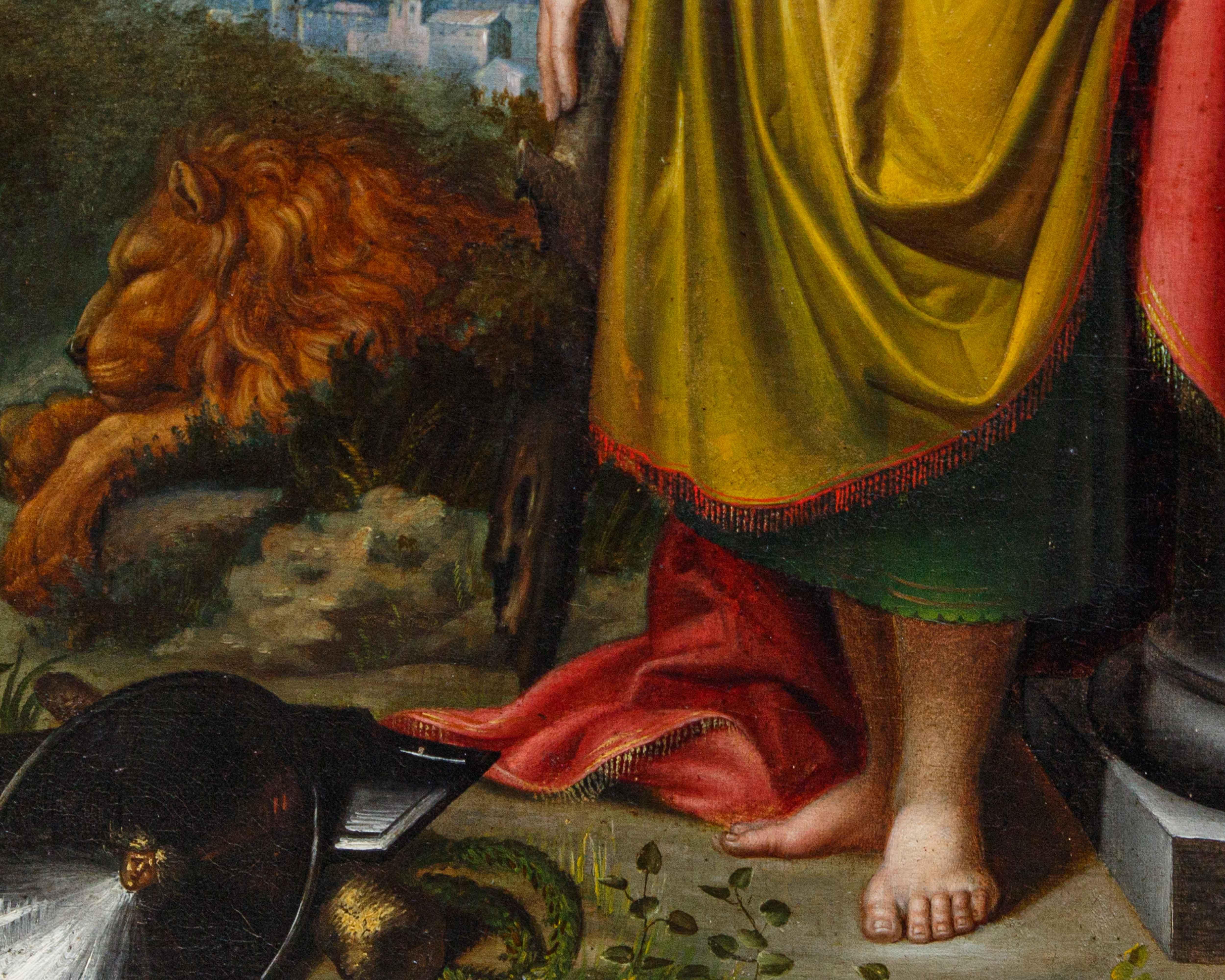 Giacomo Casa (Conegliano, 1827 - Rom, 1887) 

Allegorie von Venedig

Öl auf Leinwand, 50,5 x 40 cm 

Mit Rahmen 65,5 x 53,5 cm

Die Einigung Italiens und ihr historischer und politischer Verlauf gaben den Anstoß für die Produktion spezifischer