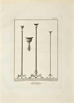 Décorations romaines anciennes - gravure G. Casanova - 18ème siècle