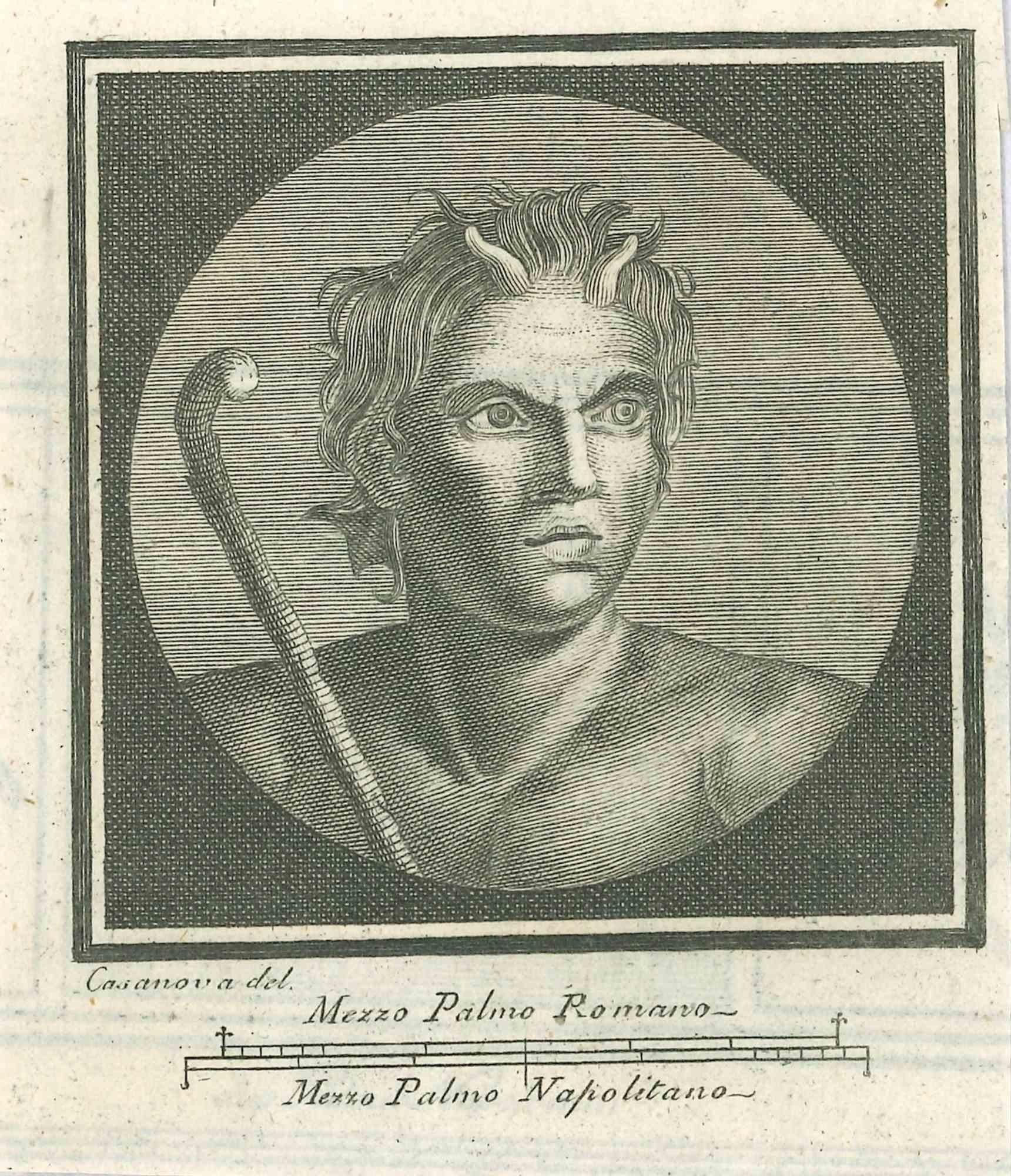 Figurative Print de Giacomo Casanova - Decoraciones de la Antigua Roma - Aguafuerte G. Casanova - Siglo XVIII