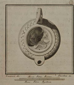 Antique Ancient Roman Still Life - Etching by Giacomo Casanova - 18th Century