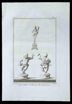 Phallus Fascinum in Ancient Roman Religion - Etching by Giacomo Casanova - 1700s