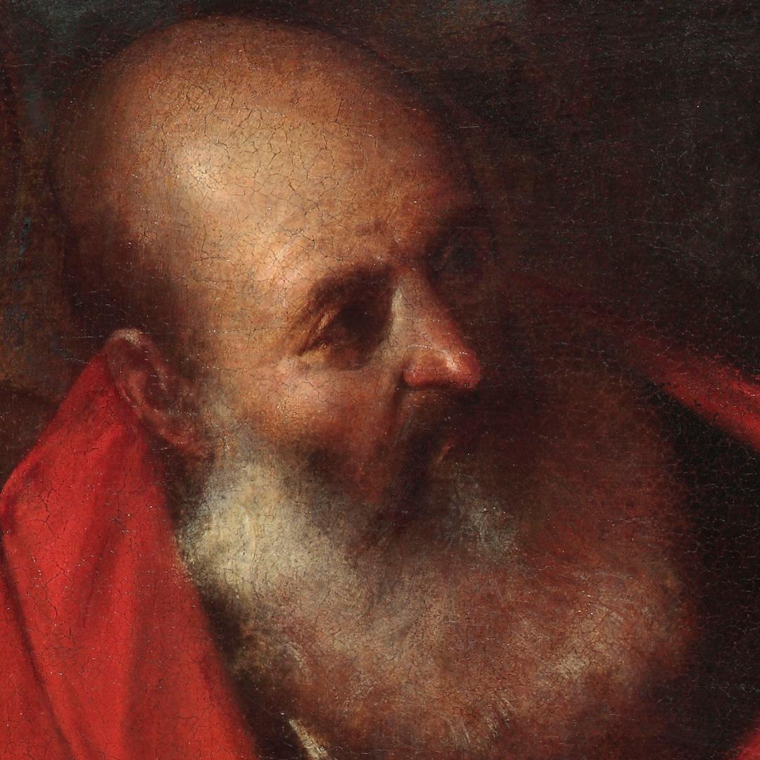 Giacomo Cavedone Susanna und die Älteren, Ölgemälde auf Leinwand, 16.-17. Jahrhundert im Angebot 3