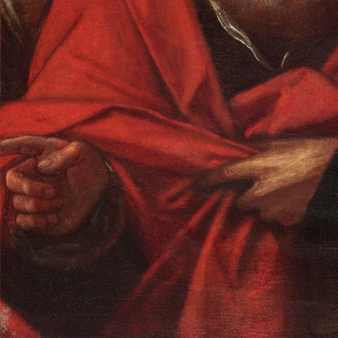 Giacomo Cavedone Susanna und die Älteren, Ölgemälde auf Leinwand, 16.-17. Jahrhundert im Angebot 5