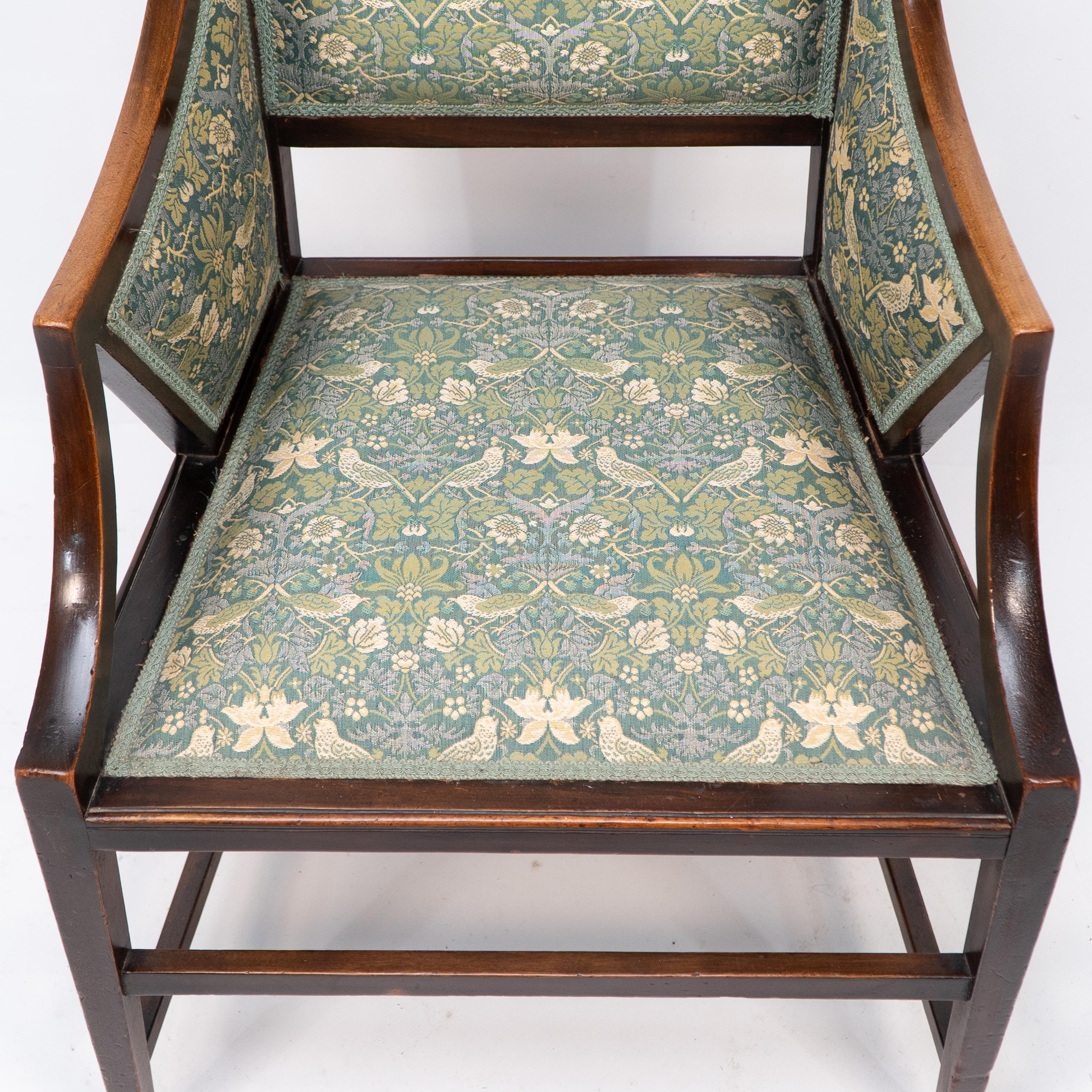 Giacomo Cometti, a Sophisticated Anglo-Japanese Style Armchair of Angular Design For Sale 2