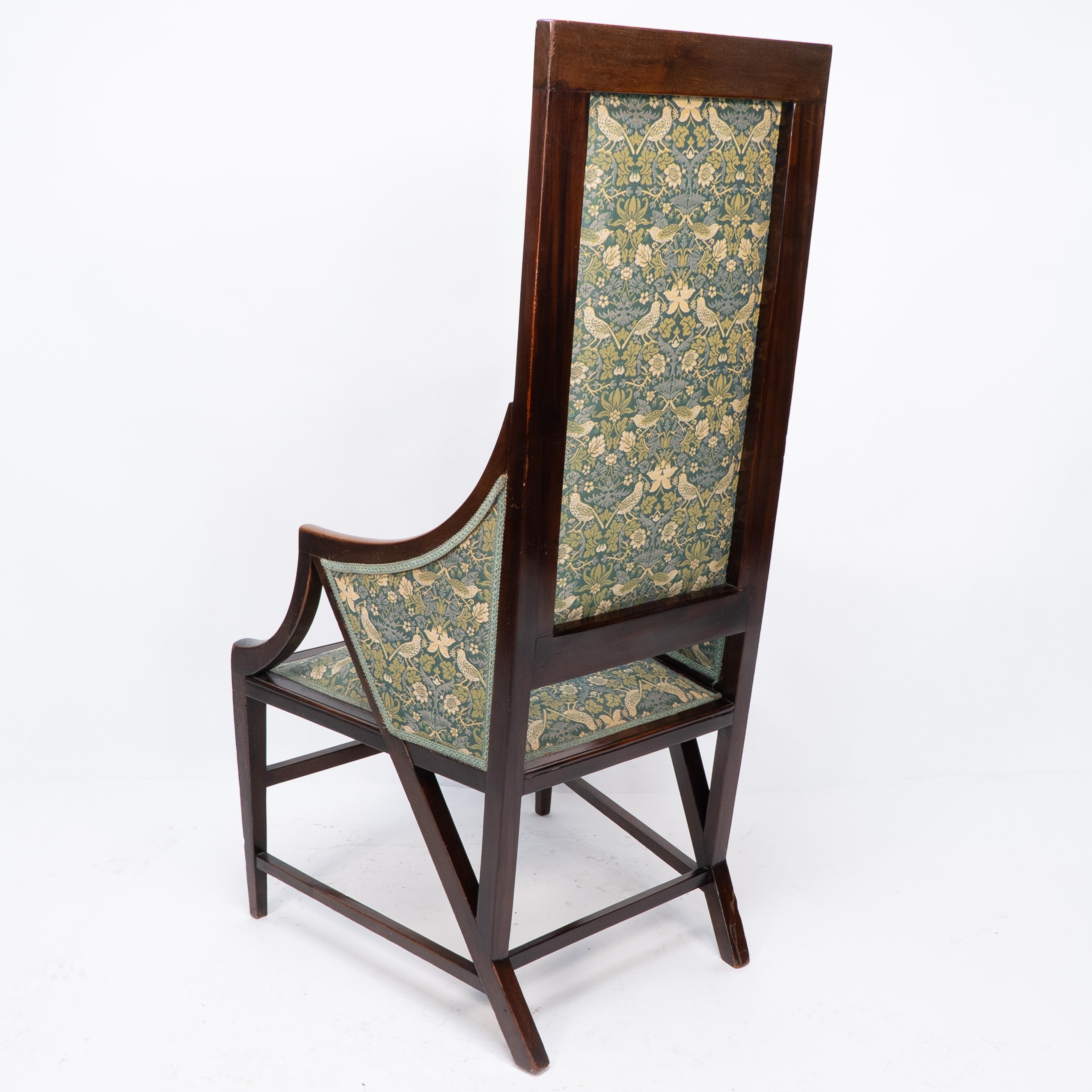 Giacomo Cometti, ein raffinierter Sessel im anglo-japanischen Stil mit kantigem Design im Angebot 7