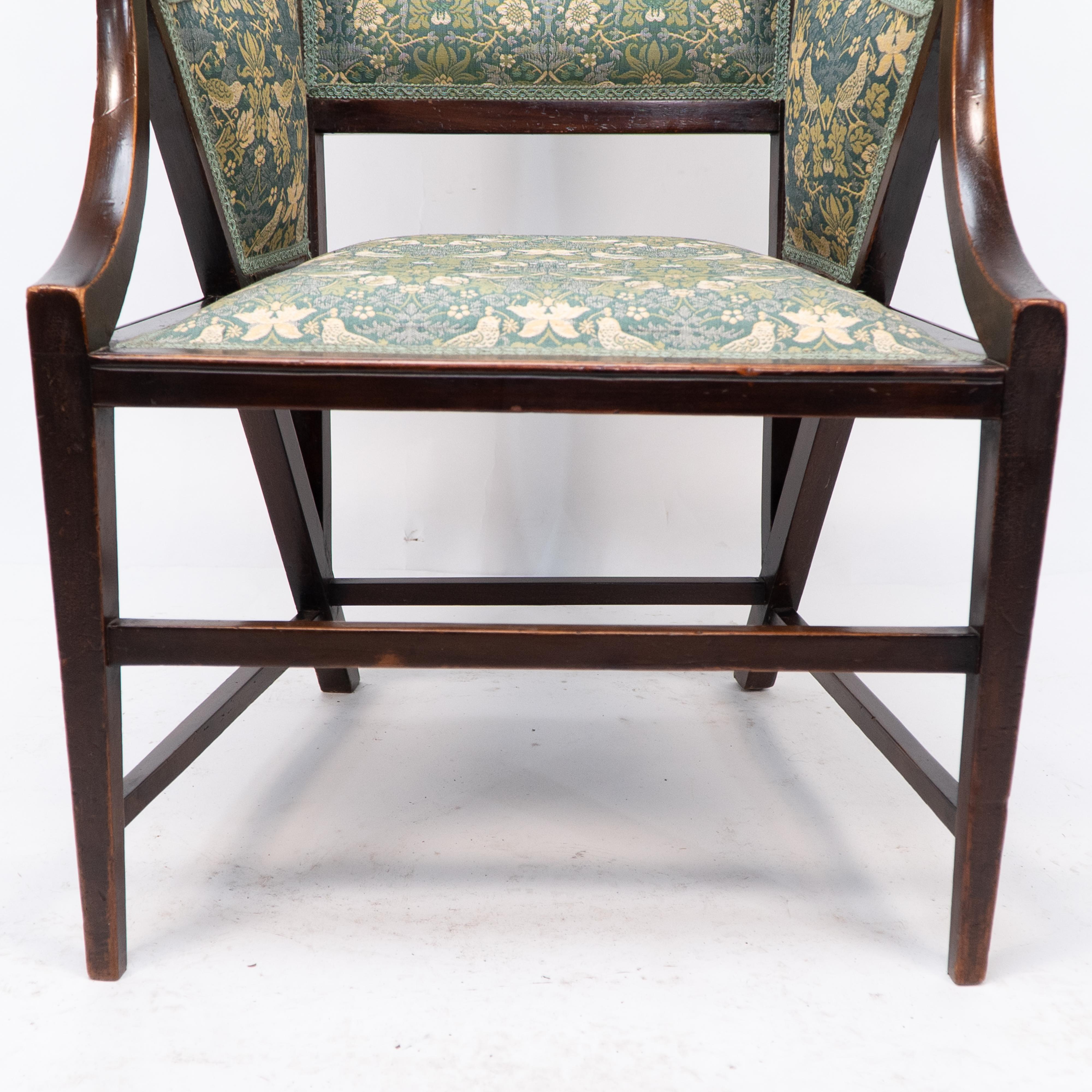 Giacomo Cometti, ein raffinierter Sessel im anglo-japanischen Stil mit kantigem Design im Angebot 6