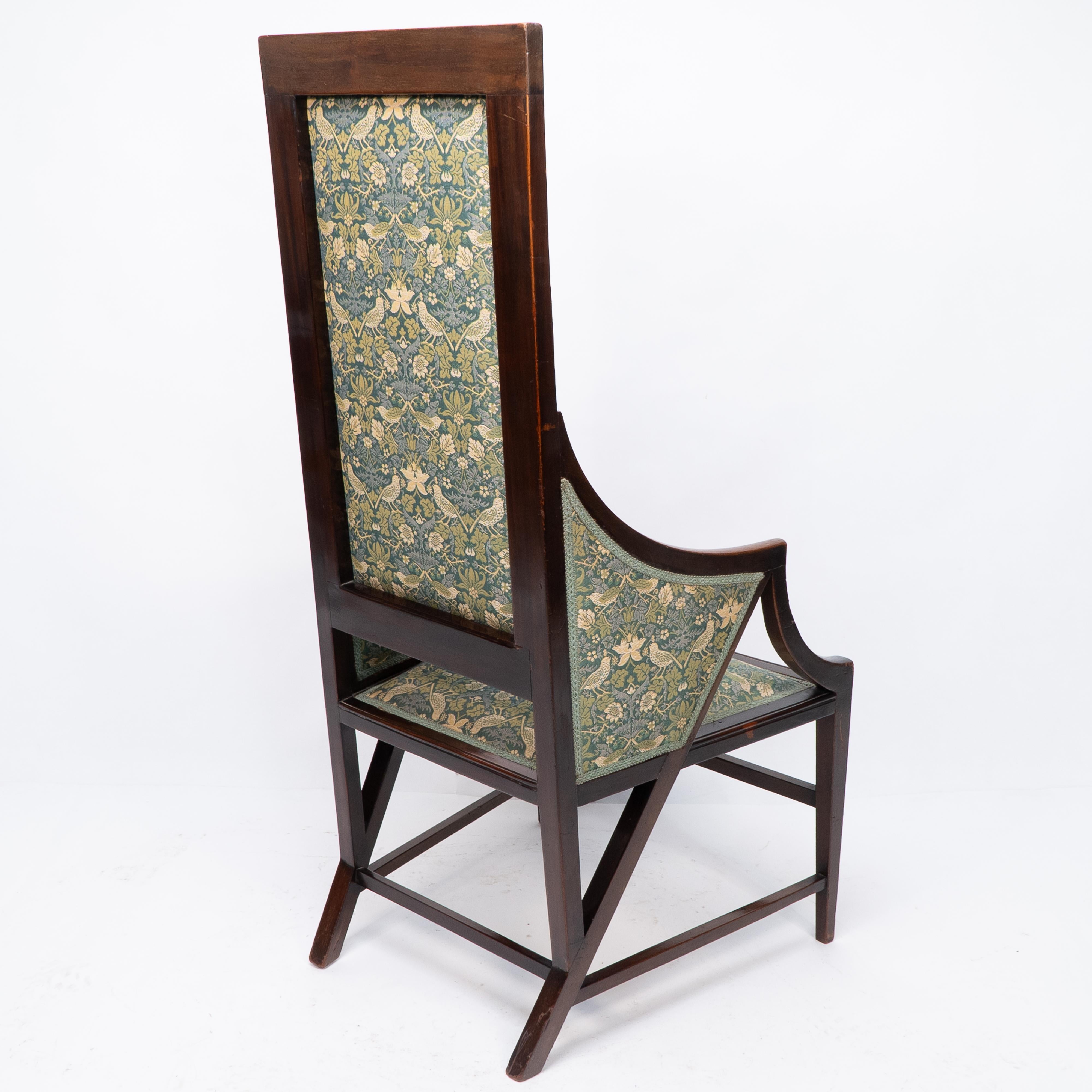 Giacomo Cometti, ein raffinierter Sessel im anglo-japanischen Stil mit kantigem Design im Angebot 9