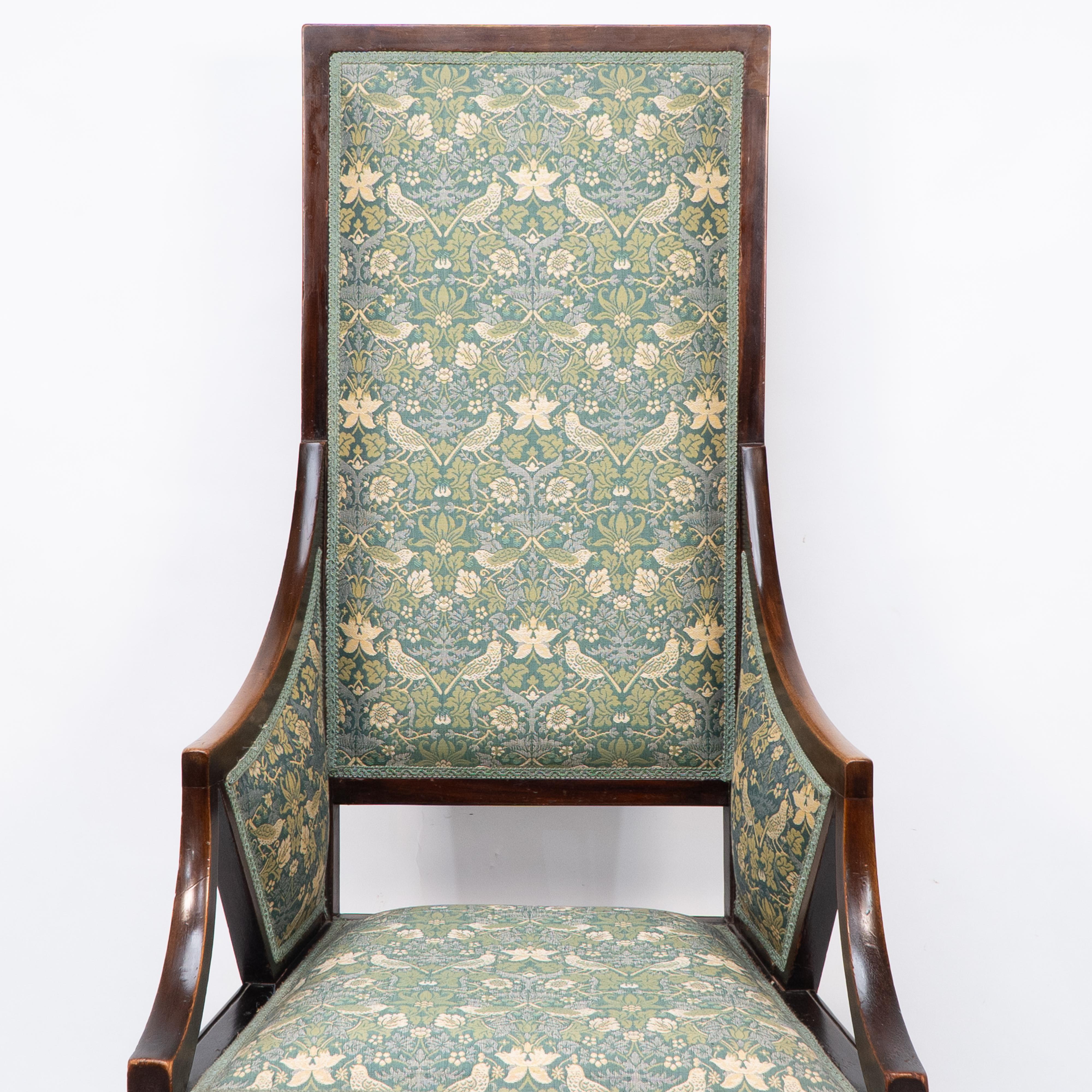 Giacomo Cometti, ein raffinierter Sessel im anglo-japanischen Stil mit kantigem Design im Zustand „Gut“ im Angebot in London, GB