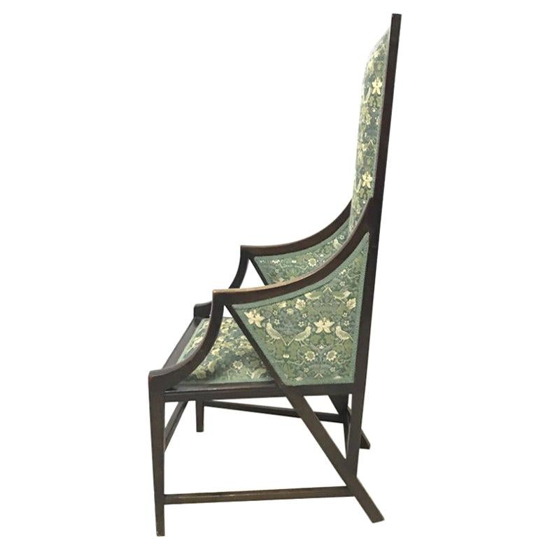 Giacomo Cometti, a Sophisticated Anglo-Japanese Style Armchair of Angular Design For Sale