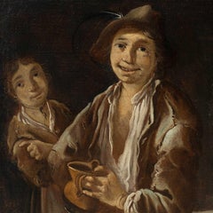 Giacomo Cipper workshop - 18th century Italian figure painting - Interior tavern