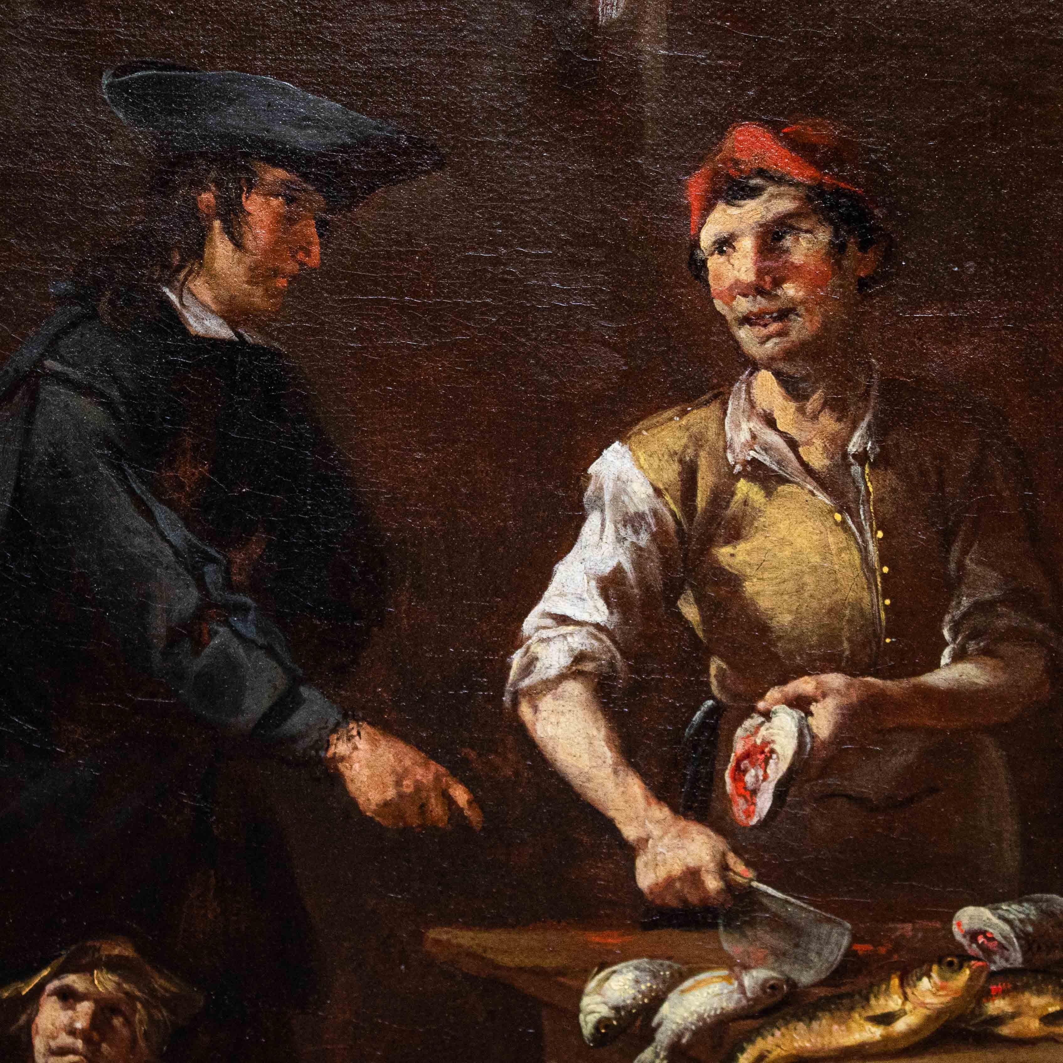 The Fishmonger Painted by Giacomo Francesco Cipper known as the Todeschini For Sale 10