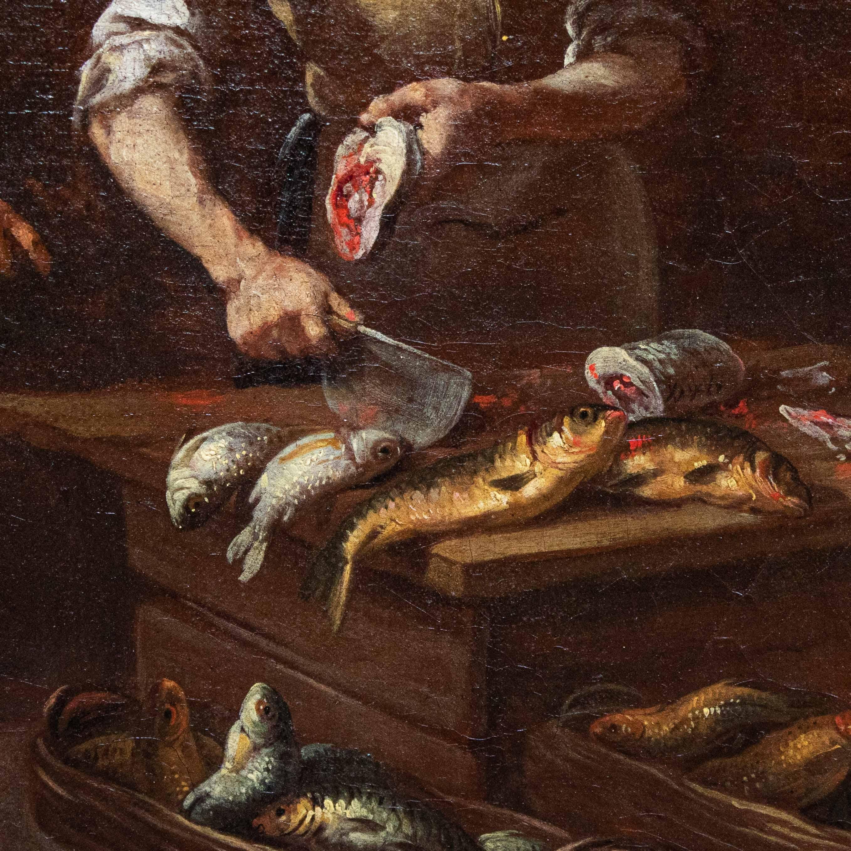 The Fishmonger Painted by Giacomo Francesco Cipper known as the Todeschini For Sale 14
