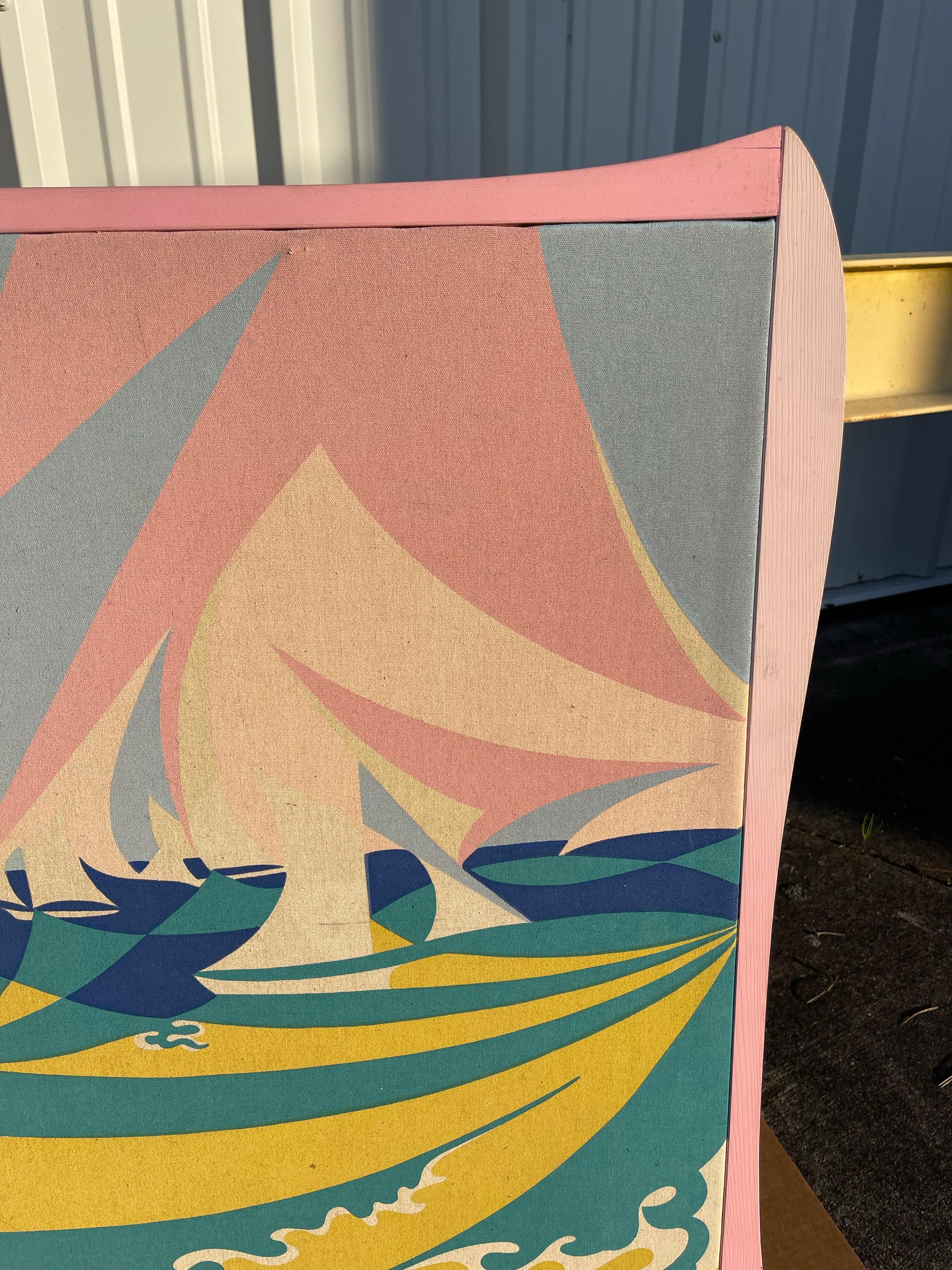 Sérigraphie en édition limitée sur toile montée sur bois, avec cadre peint à la main pour reproduire la manière dont l'original aurait été créé. Probablement une édition posthume.