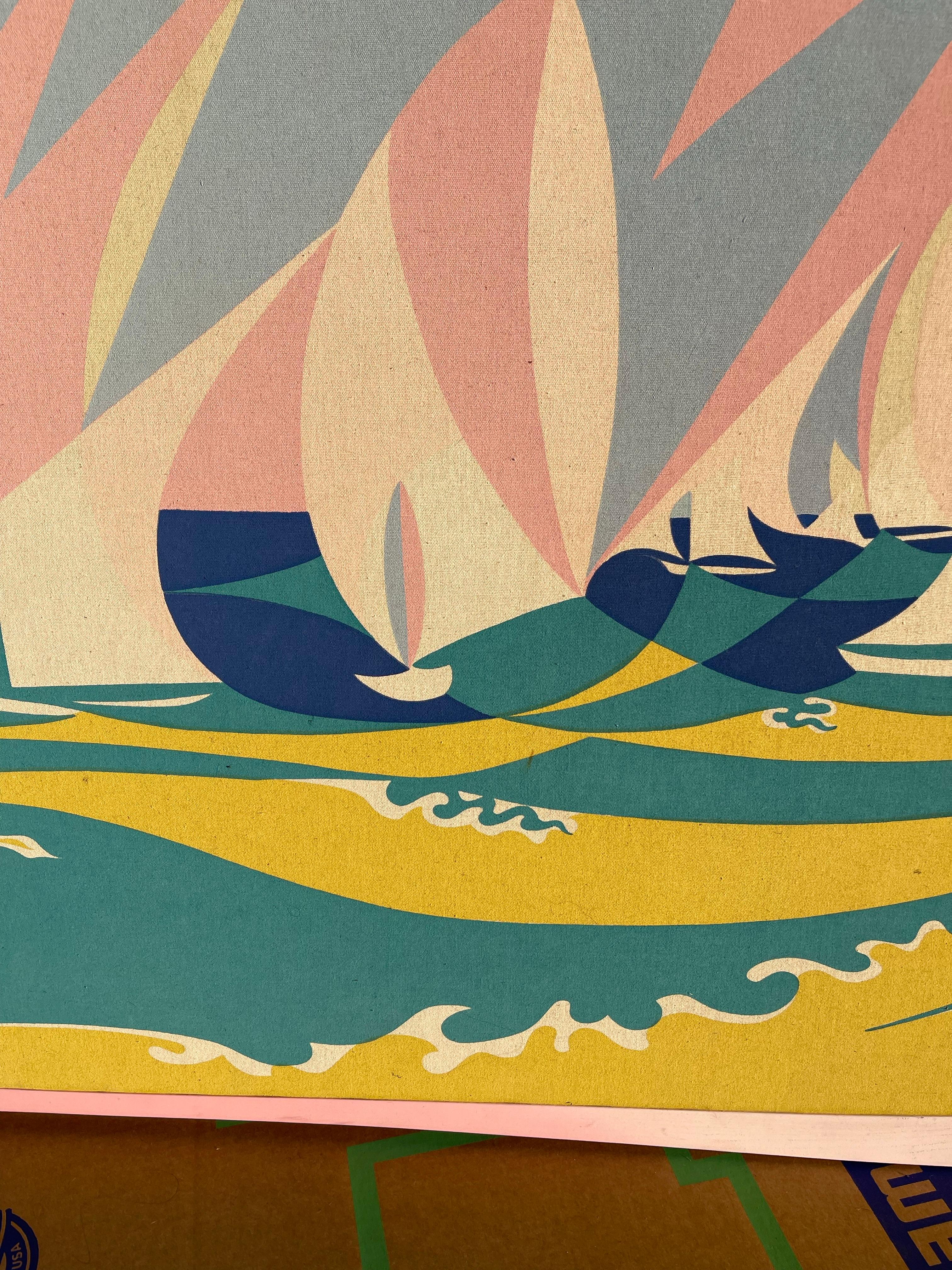 Giacomo Futur Balla, 1871-1958, série de voiliers abstraits Marvelante, LTD Ed. Bon état - En vente à Jensen Beach, FL