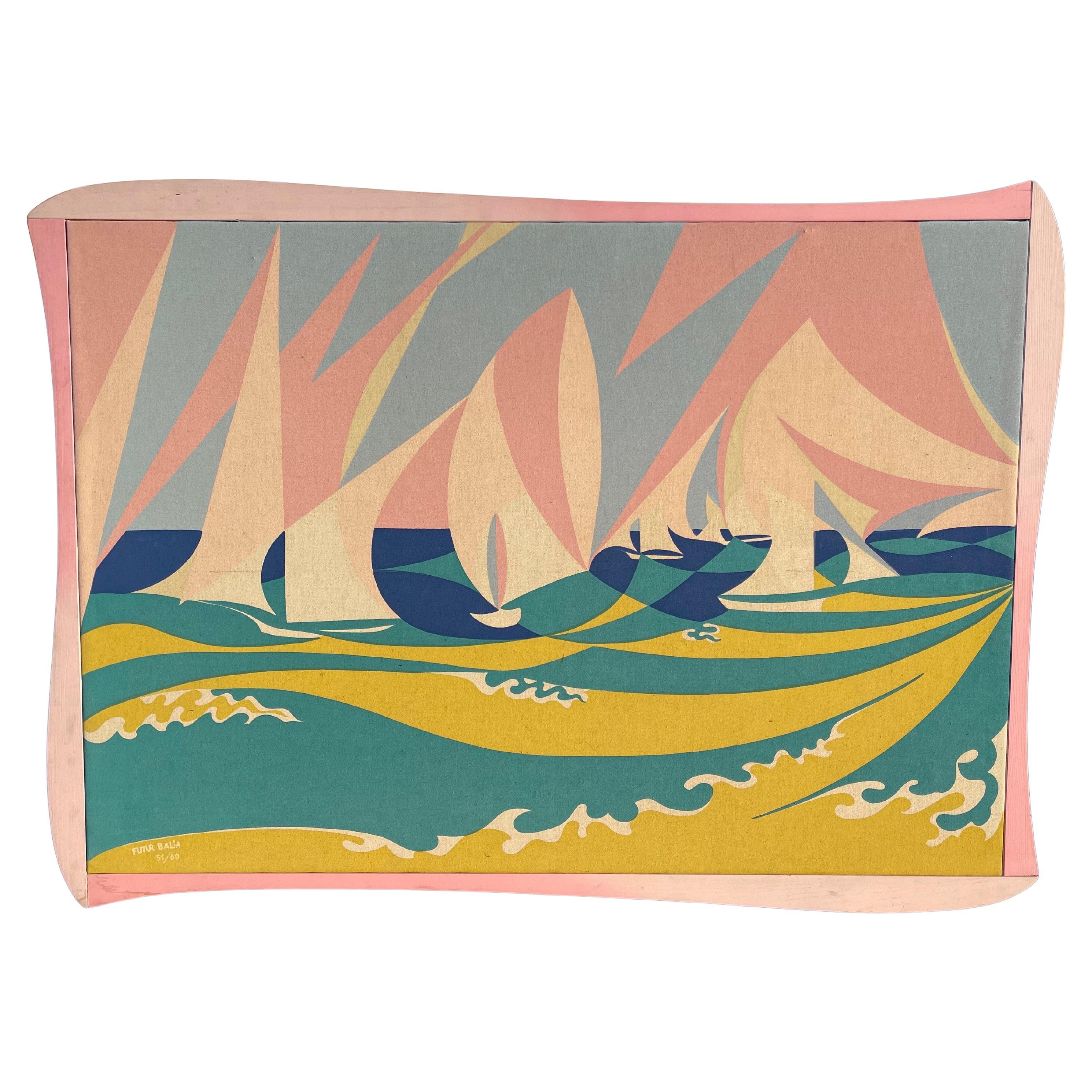 Giacomo Futur Balla, 1871-1958, série de voiliers abstraits Marvelante, LTD Ed. en vente