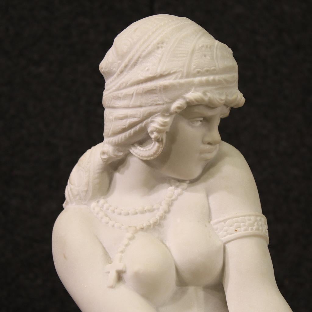 20th Century White Marble Italian Sculpture The Emancipation of Slavery, 1930 For Sale 8