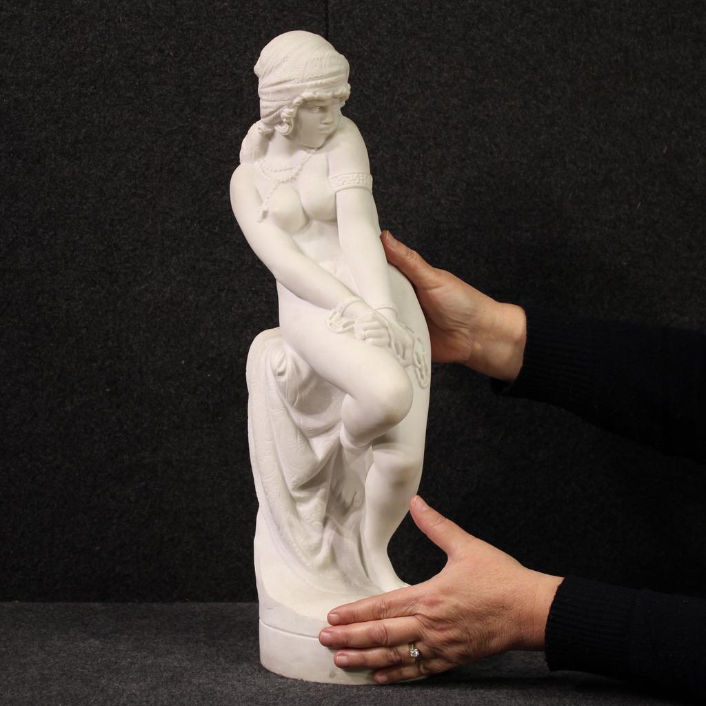 20th Century White Marble Italian Sculpture The Emancipation of Slavery, 1930 - Black Abstract Sculpture by Giacomo Ginotti