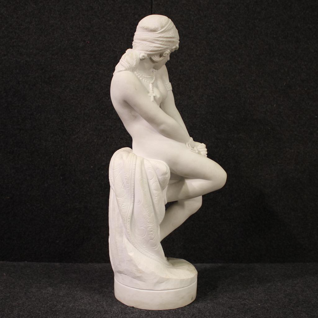 20th Century White Marble Italian Sculpture The Emancipation of Slavery, 1930 For Sale 1