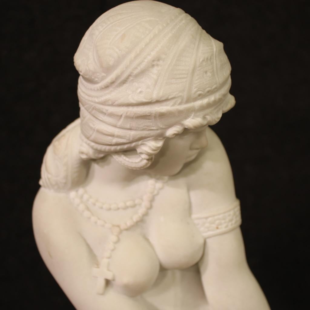 20th Century White Marble Italian Sculpture The Emancipation of Slavery, 1930 For Sale 2