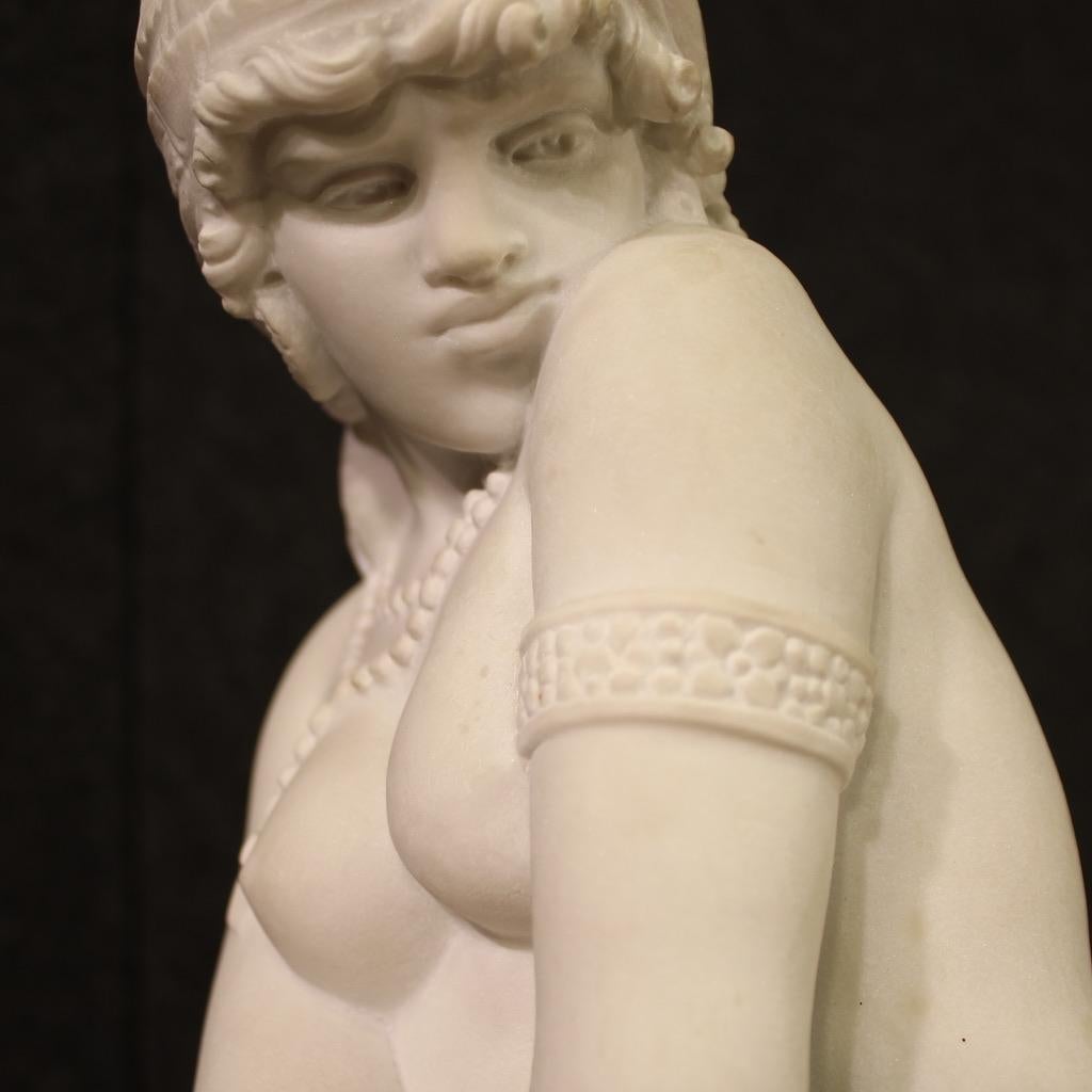 20th Century White Marble Italian Sculpture The Emancipation of Slavery, 1930 For Sale 3