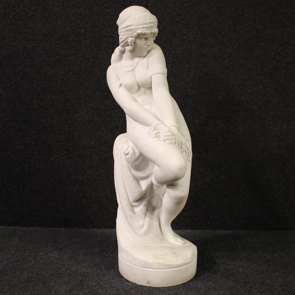 Giacomo Ginotti Abstract Sculpture - 20th Century White Marble Italian Sculpture The Emancipation of Slavery, 1930