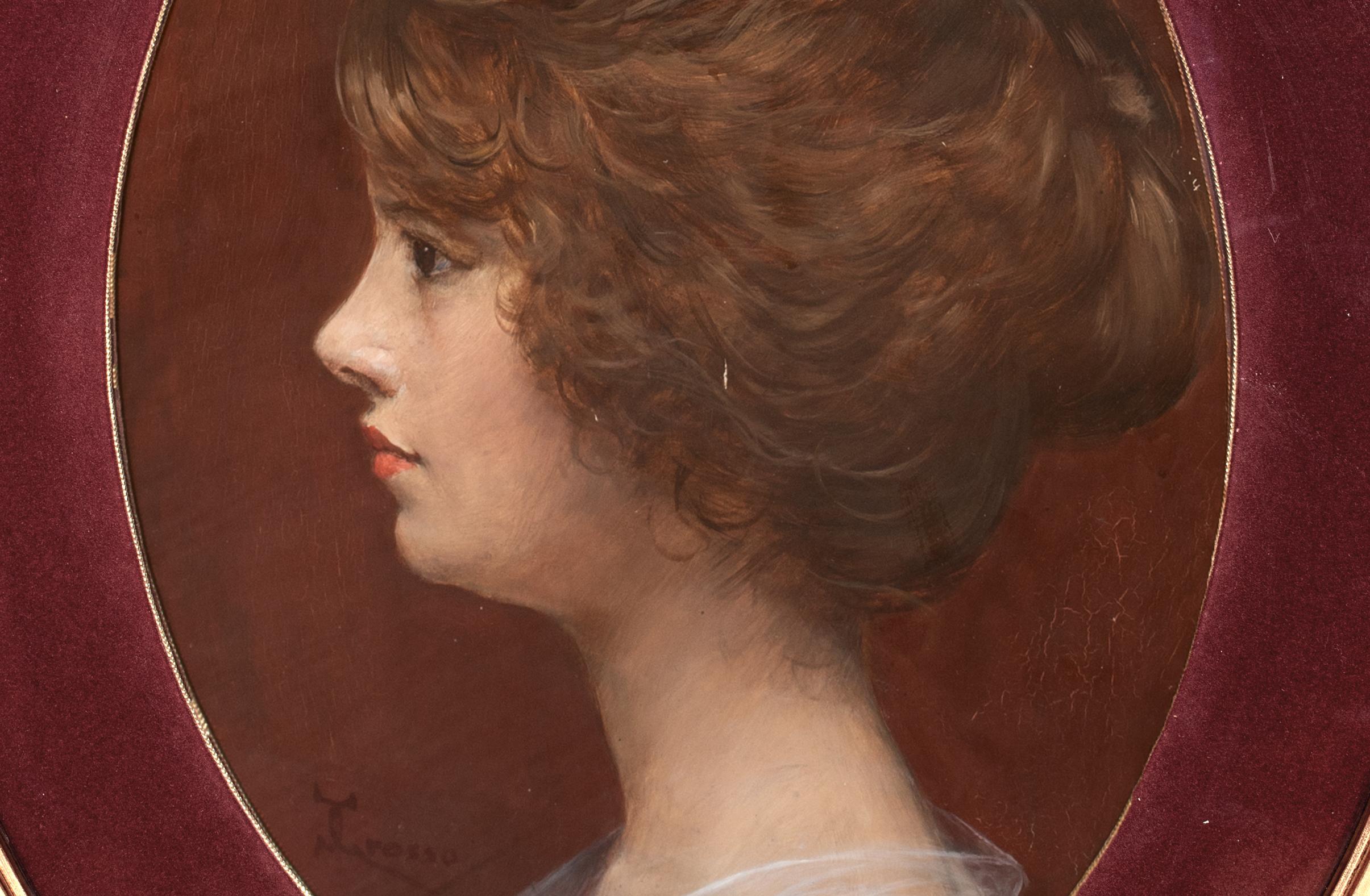 Ritratto di giovane nobile del XIX secolo di Giacomo GROSSO (1860-1938) in vendita 6